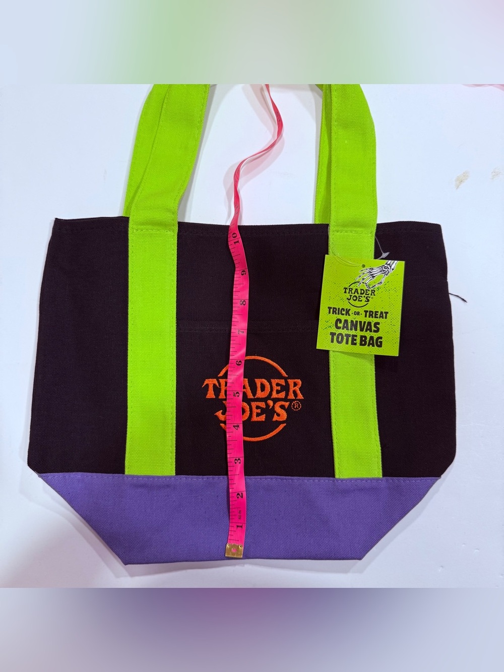 Trader Joe’s 2026 trick-or-treat mini canvas tote-NWT-Multi-colored